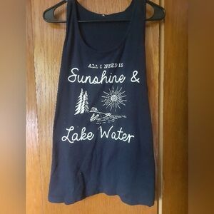 Sunshine & Lake Water Tank Top XL